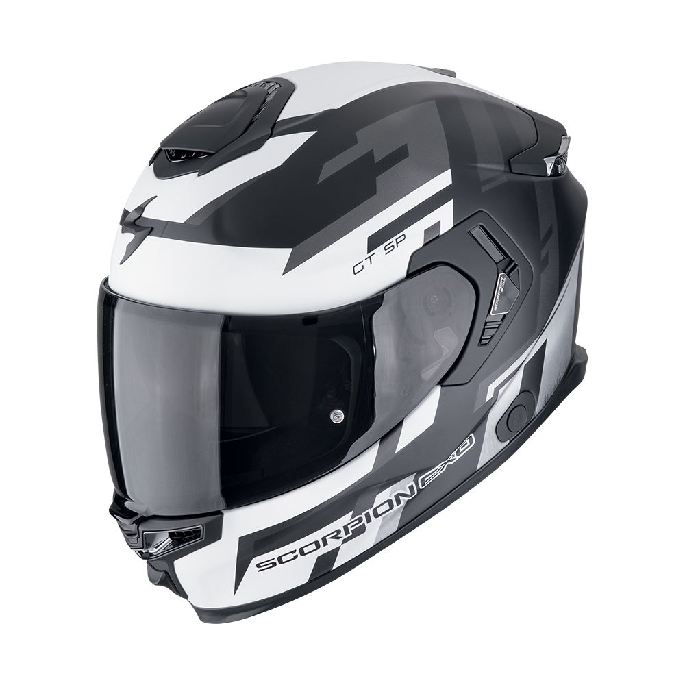 SCORPION fullface helmet EXO-GT SP AIR TORNADO moto scooter Matte Black / Silver