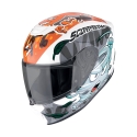 SCORPION casque enfant intégral EXO-JNR AIR The4elements moto scooter Blanc / Bleu / Orange