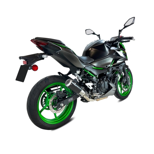 IXRACE KAWASAKI Z 400 / 500 / NINJA 400 / 2018 2024 Pot d'échappement pot MK2B BLACK AK7240SB NON HOM