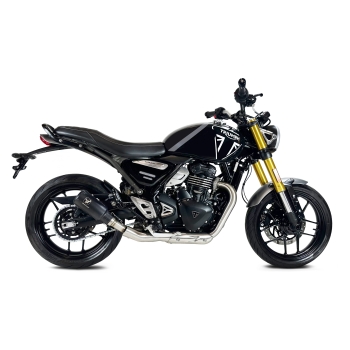 IXRACE TRIUMPH SPEED 400 / SCRAMBLER 400 / 2024 MK2B BLACK  INOX silencer AT4225SB EURO 5 approved