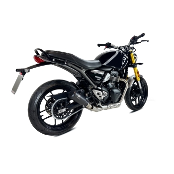 IXRACE TRIUMPH SPEED 400 / SCRAMBLER 400 / 2024 pot d'échappement MK2B INOX BLACK AT4225SB EURO 5