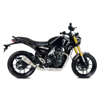 IXRACE TRIUMPH SPEED 400 / SCRAMBLER 400 / 2024 MK2 INOX silencer AT4225S EURO 5 approved