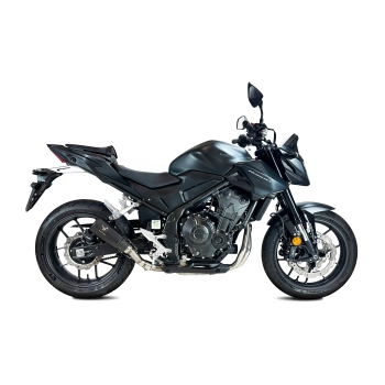 IXRACE HONDA HORNET 500 / NX 500 / CBR 500 R / 2024 pot d'échappement MK2B BLACK INOX AH6237SB EURO 5+