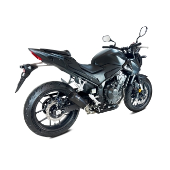 IXRACE HONDA HORNET 500 / NX 500 / CBR 500 R / 2024 pot d'échappement MK2B BLACK INOX AH6237SB EURO 5+