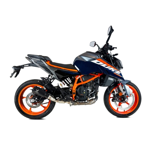 IXRACE KTM DUKE 125 / 390 / 2024 pot d'échappement MK2B BLACK INOX AM3260SB EURO 5+