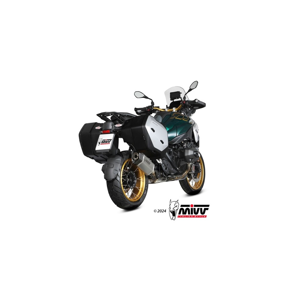 MIVV BMW R 1300 GS / 2024 SR-1 exhaust system Titanium/Carbon silencer CE approved