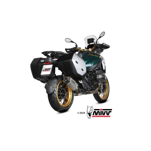 MIVV BMW R 1300 GS / 2024 SR-1 exhaust system Titanium/Carbon silencer CE approved