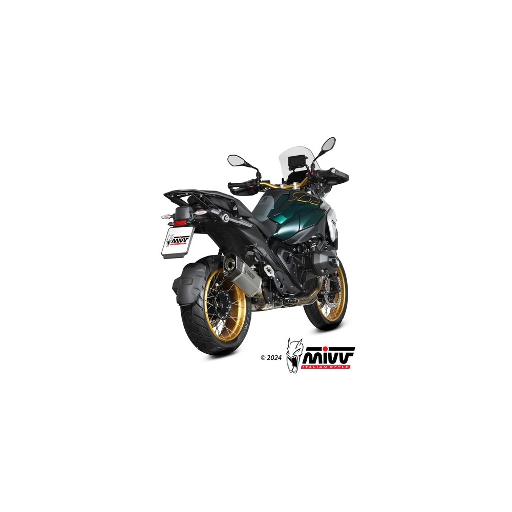 MIVV BMW R 1300 GS / 2024 SR-1 exhaust system Titanium/Carbon silencer CE approved