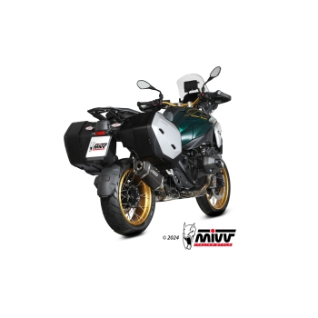 MIVV BMW R 1300 GS / 2024 SR-1 exhaust system Black Titanium/Carbon silencer CE approved