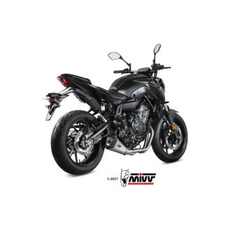 MIVV YAMAHA MT-07 / 2021 2024 ligne d'échappement DELTA RACE Inox/Carbone - Y.074.LDRX