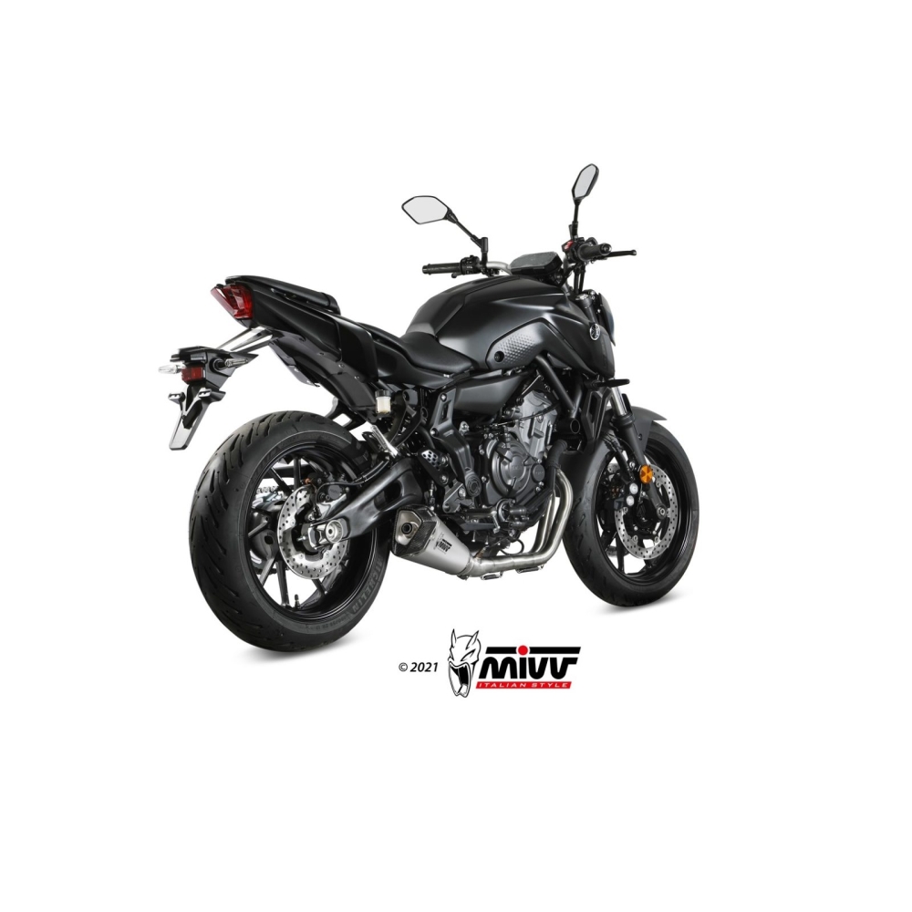 MIVV YAMAHA MT-07 / 2021 2024 DELTA RACE exhaust line system Inox/Carbon silencer NOT APP.