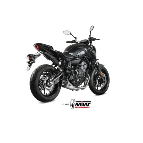 MIVV YAMAHA MT-07 / 2021 2024 DELTA RACE exhaust line system Inox/Carbon silencer - Y.074.LDRX