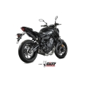 MIVV YAMAHA MT-07 / 2021 2024 ligne d'échappement DELTA RACE Inox Noir/Carbone NON HOM.