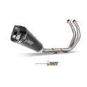 MIVV YAMAHA MT-07 / 2021 2024 DELTA RACE exhaust line system Black Inox/Carbon silencer NOT APP.