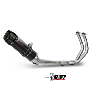 MIVV YAMAHA MT-07 / 2021 2024 GP exhaust line system Black Inox/Carbon silencer NOT APP.