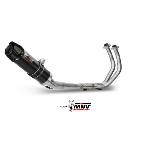 MIVV YAMAHA MT-07 / 2021 2024 GP exhaust line system Black Inox/Carbon silencer NOT APP.