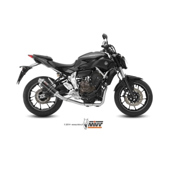 MIVV YAMAHA MT-07 / 2021 2024 GP exhaust line system Black Inox/Carbon silencer NOT APP.