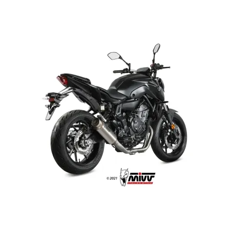 MIVV YAMAHA MT-07 / 2014 2024 GP exhaust line system Titanium/Inox silencer NOT APP.