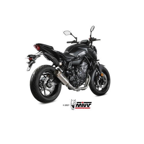 MIVV YAMAHA MT-07 / 2014 2024 GP PRO exhaust line system Titanium/Inox silencer Y.065.L6P