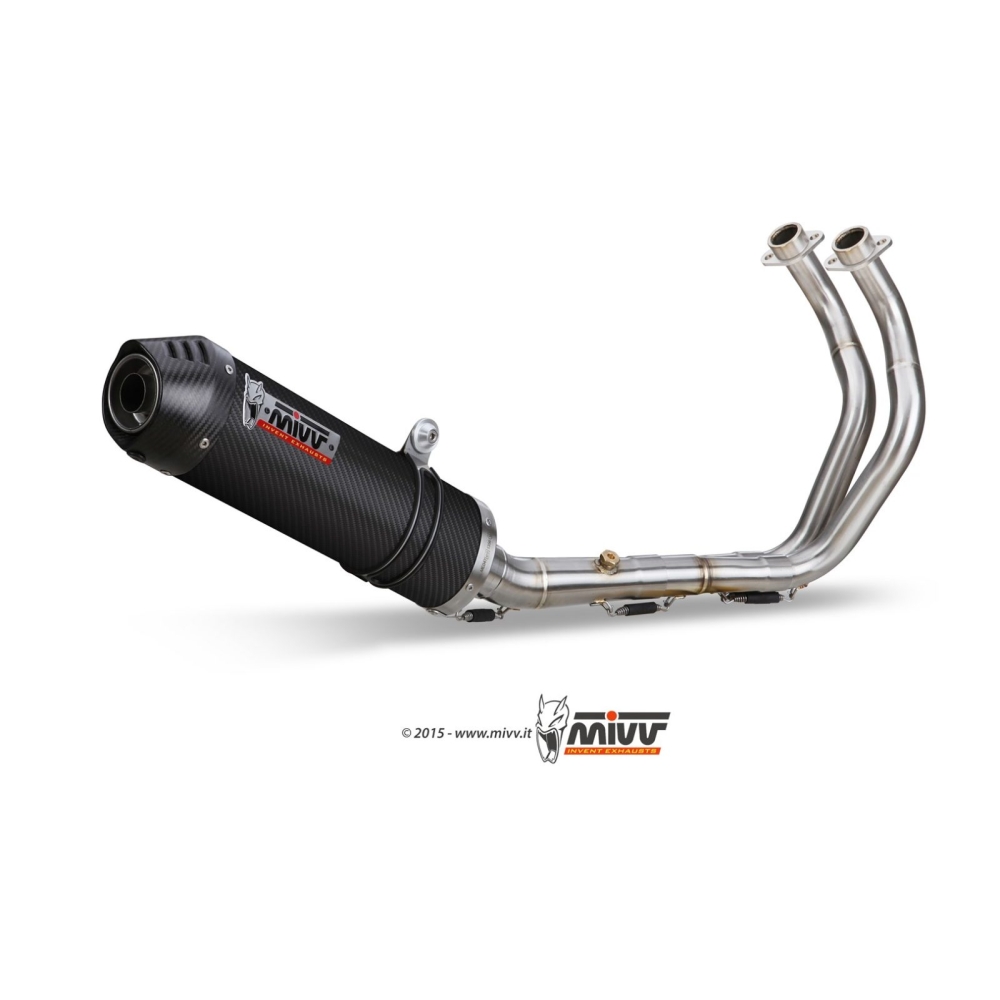 MIVV YAMAHA MT-07 / 2021 2024 OVAL exhaust line system Carbon - Y.045.SM3C