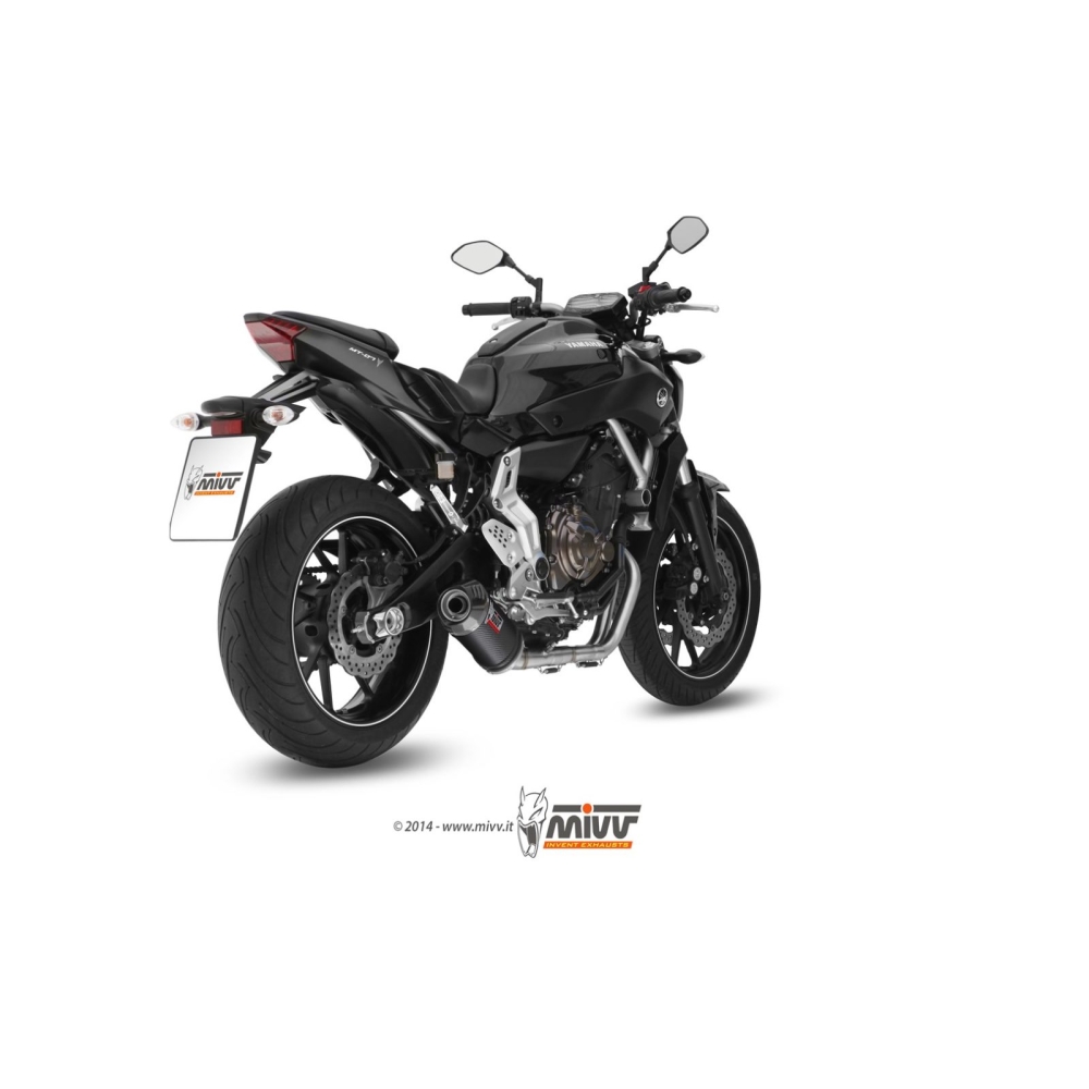 MIVV YAMAHA MT-07 / 2021 2024 ligne d'échappement OVAL Carbone - Y.044.L3C