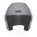 NOX casque jet moto scooter N220-S gris nardo