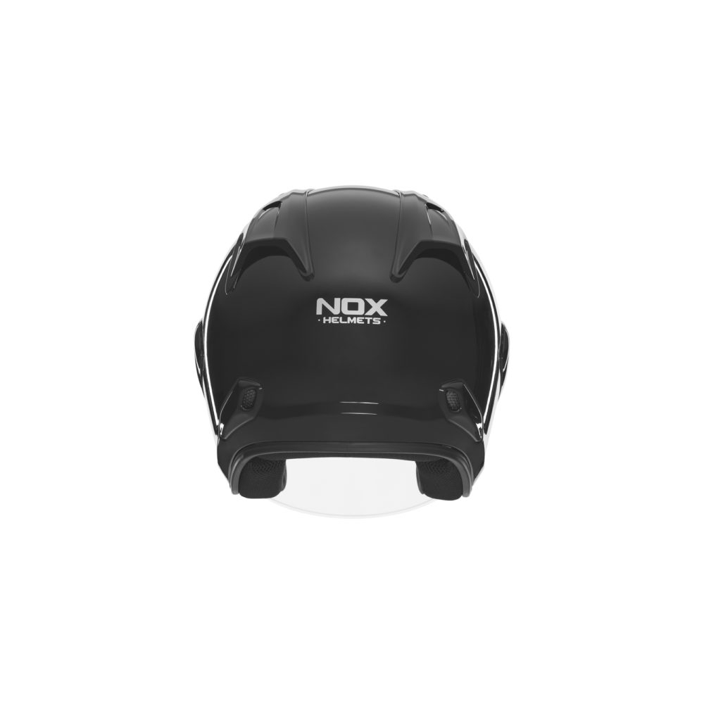 NOX casque jet moto scooter N220-S noir brillant