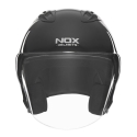 NOX casque jet moto scooter N220-S noir brillant