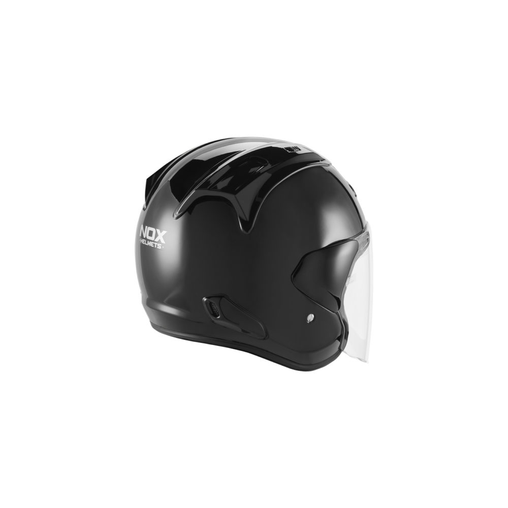 NOX casque jet moto scooter N220-S noir brillant