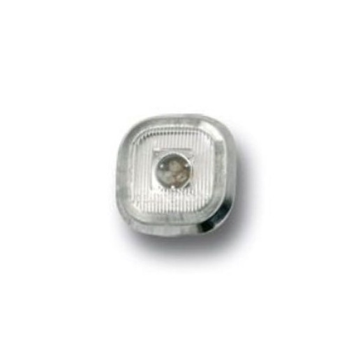 Mini Clignotants CARRES blanc à LED N°1 bord ALU homologué E11