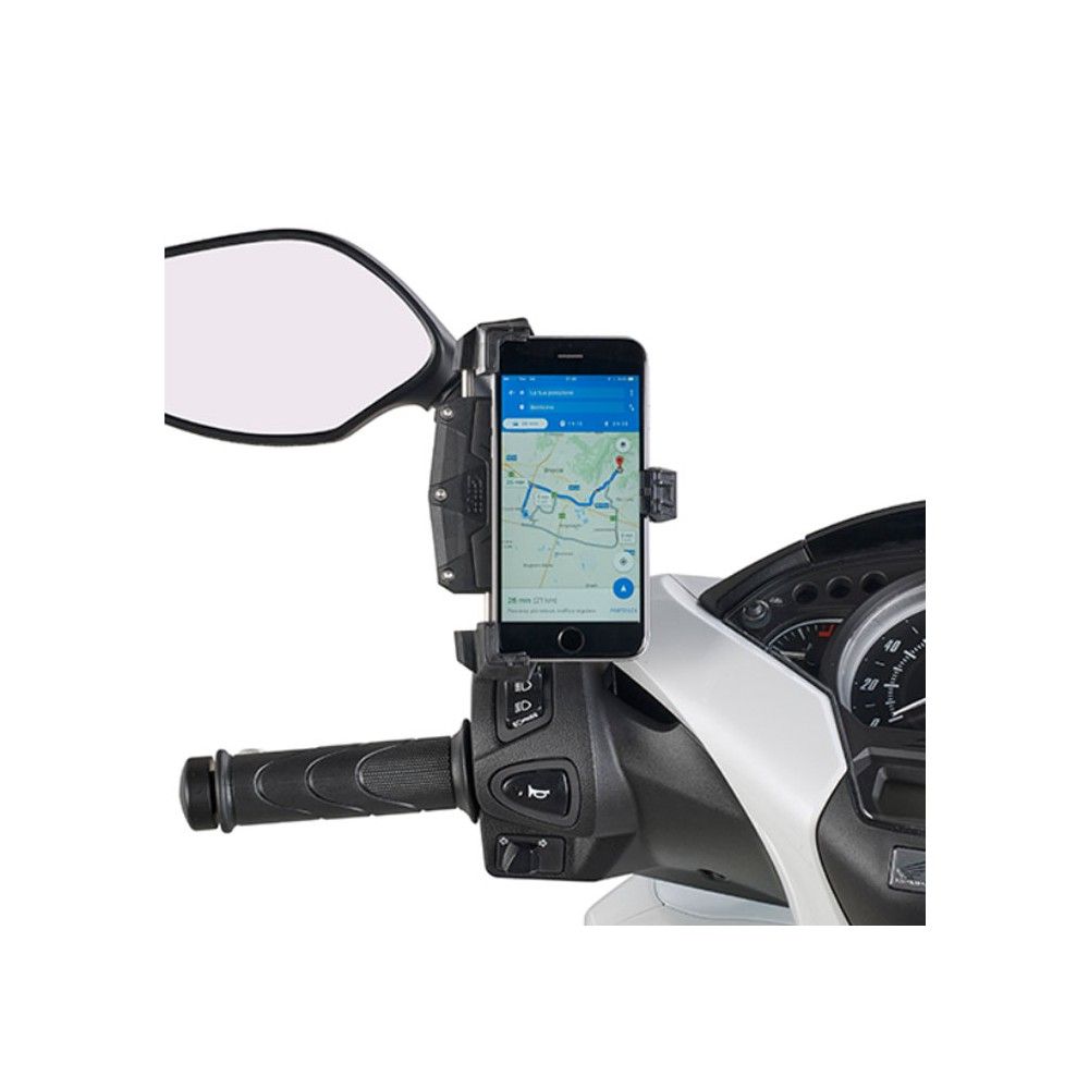 GIVI support universel S920M pour GPS & smartphone sur moto scooter vélo quad fixation au guidon