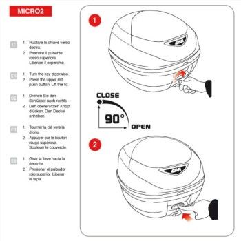 GIVI top case E300N2 MONOLOCK small volume 30L