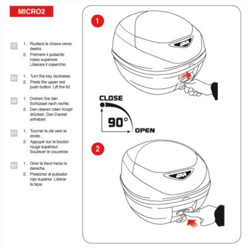 GIVI top case E300N2 MONOLOCK small volume 30L